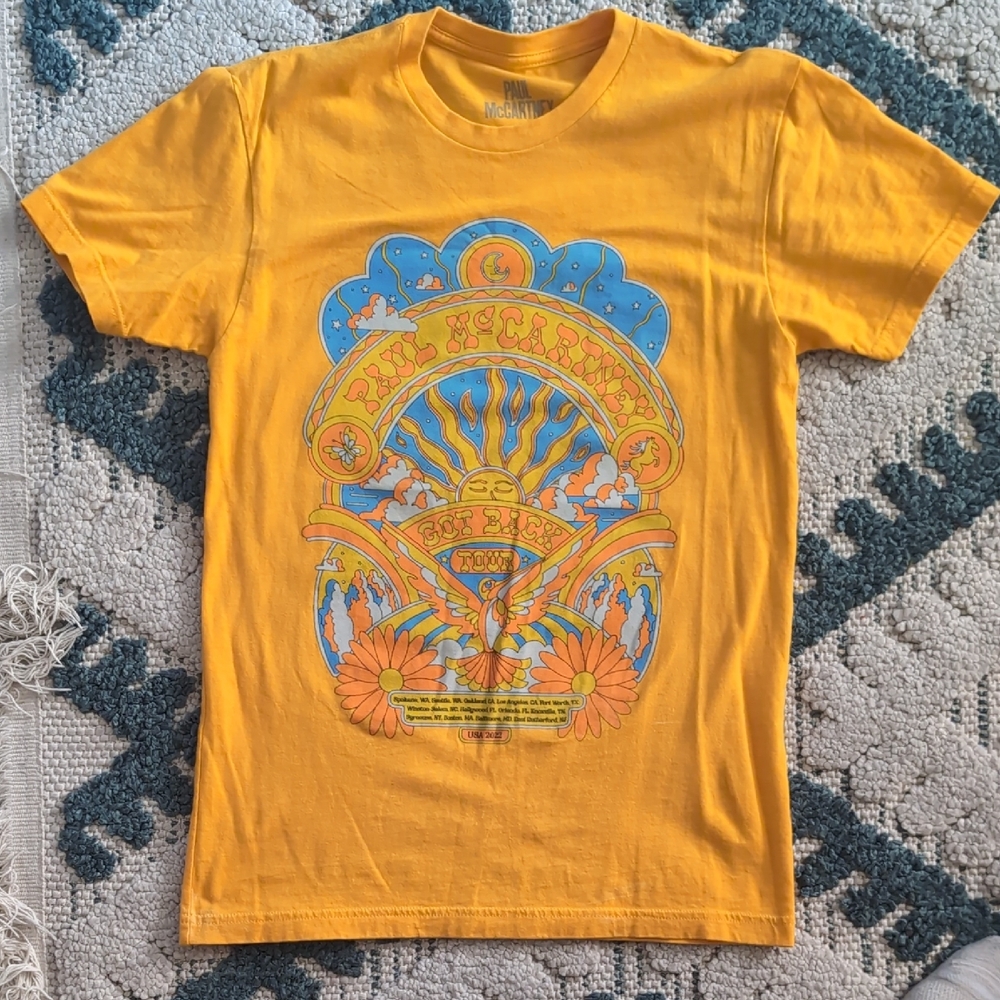 Paul McCartney 2022 Yellow Graphic T-Shirt